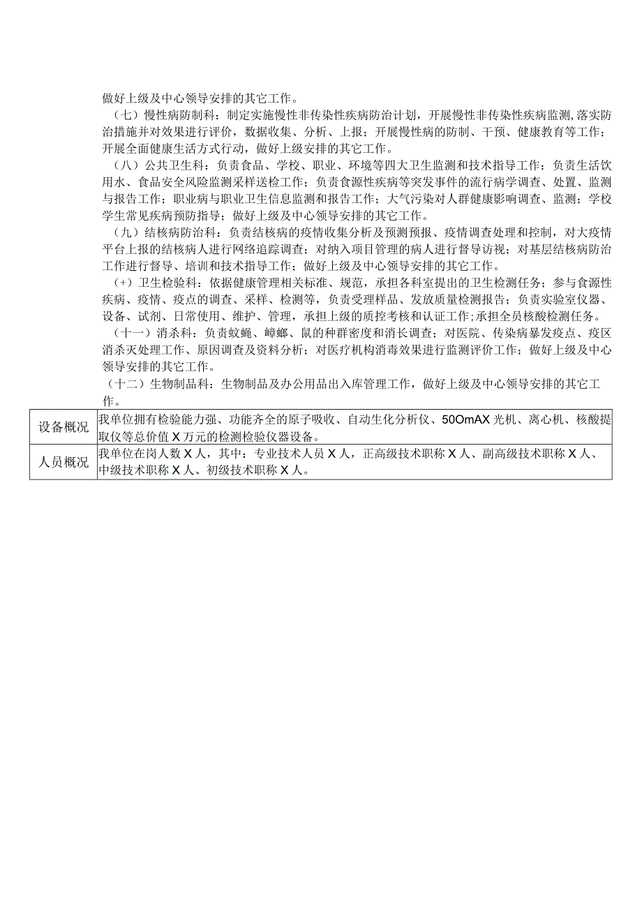 XX市X区疾病预防控制中心基本概况及职责（2024年）.docx_第2页