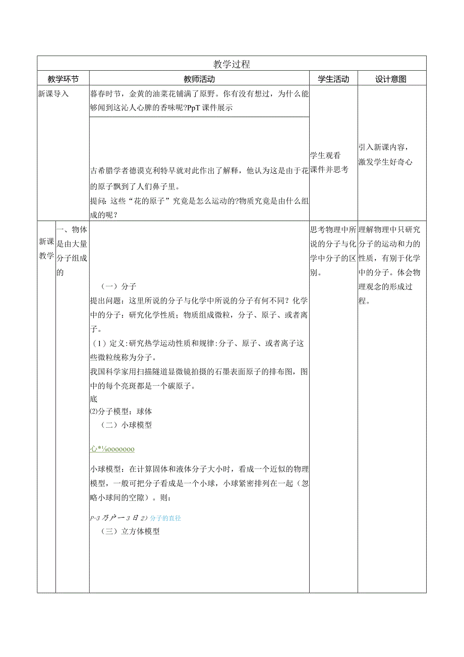 【教案】分子动理论的基本内容（教学设计）（人教版2019选择性必修第三册）.docx_第2页