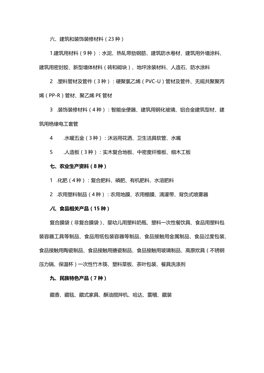 2024年产品质量自治区监督抽查计划（160种）.docx_第3页