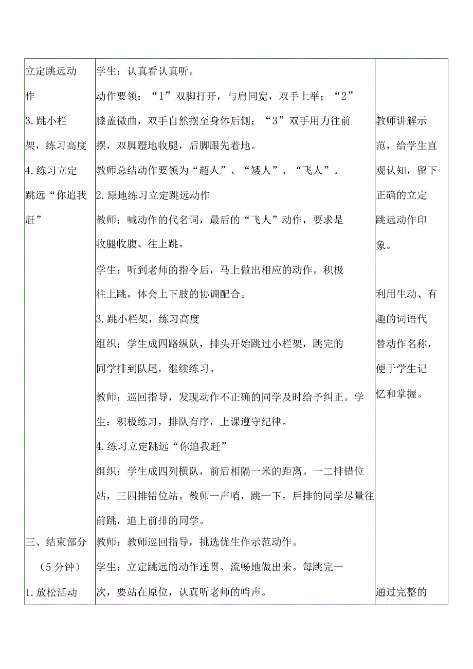 人教版体育一年级下册立定跳远（教学设计）.docx_第3页