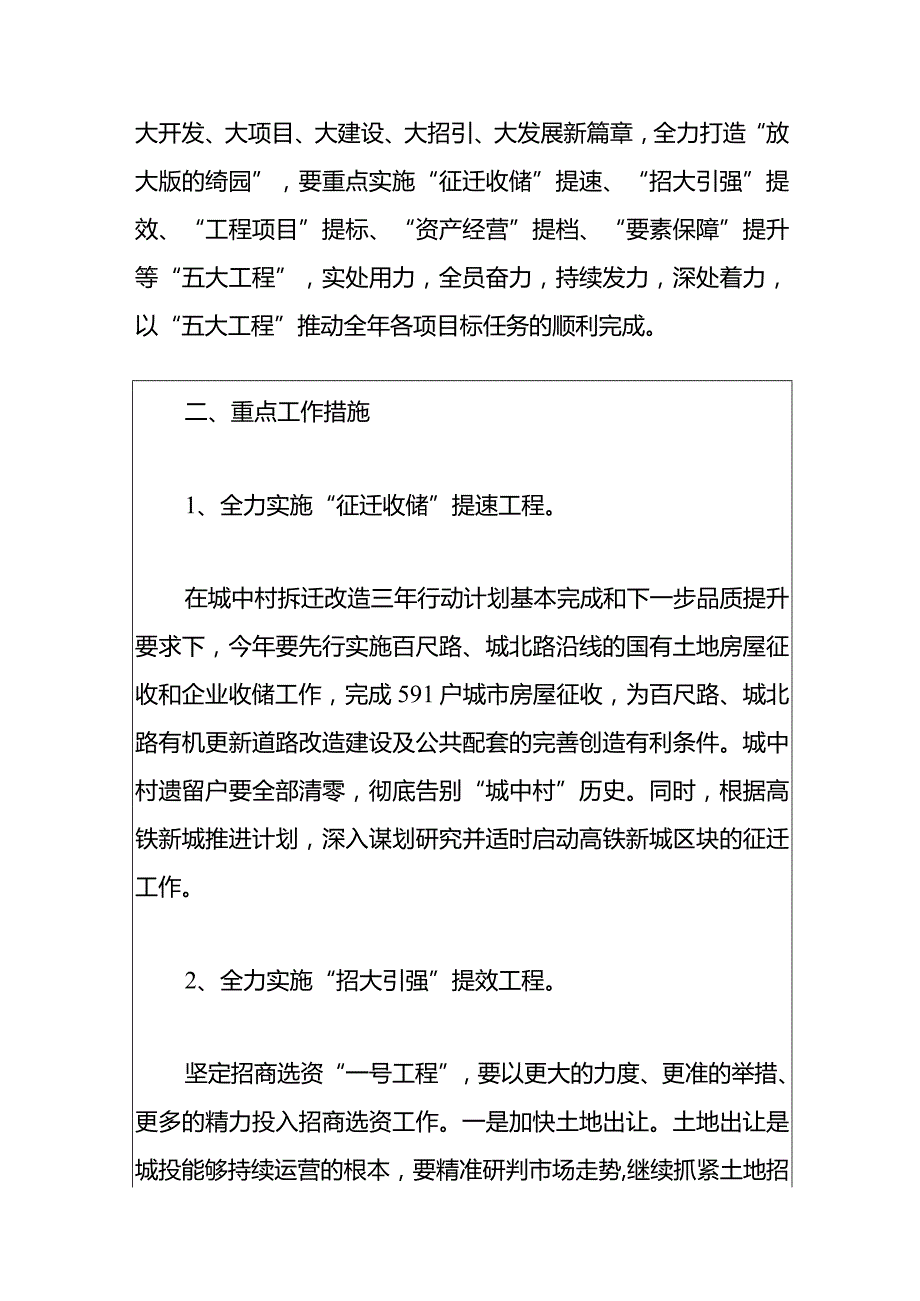 2024城投集团重点工作计划（最新版）.docx_第2页