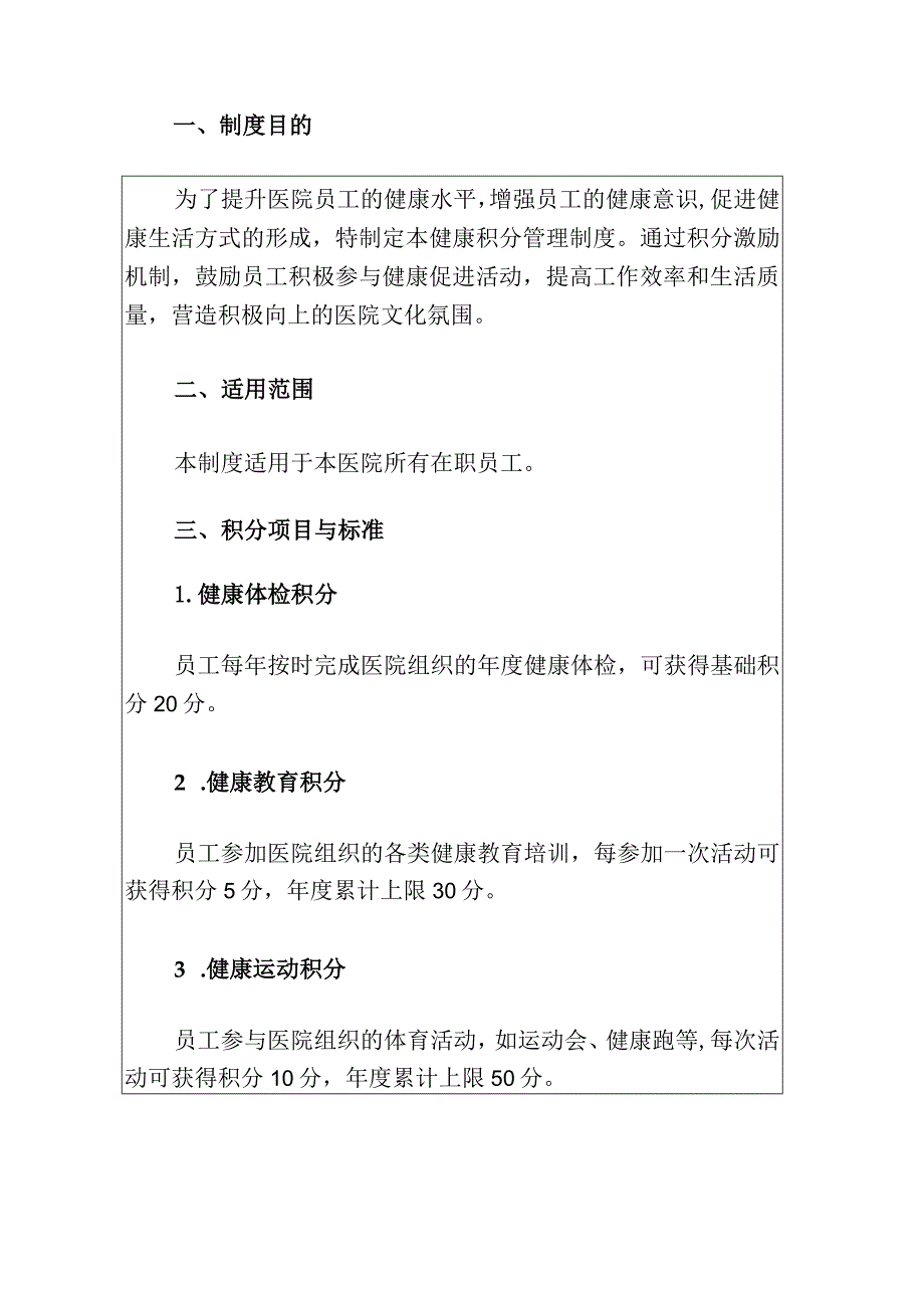 2024医院健康积分管理制度（最新版）.docx_第2页