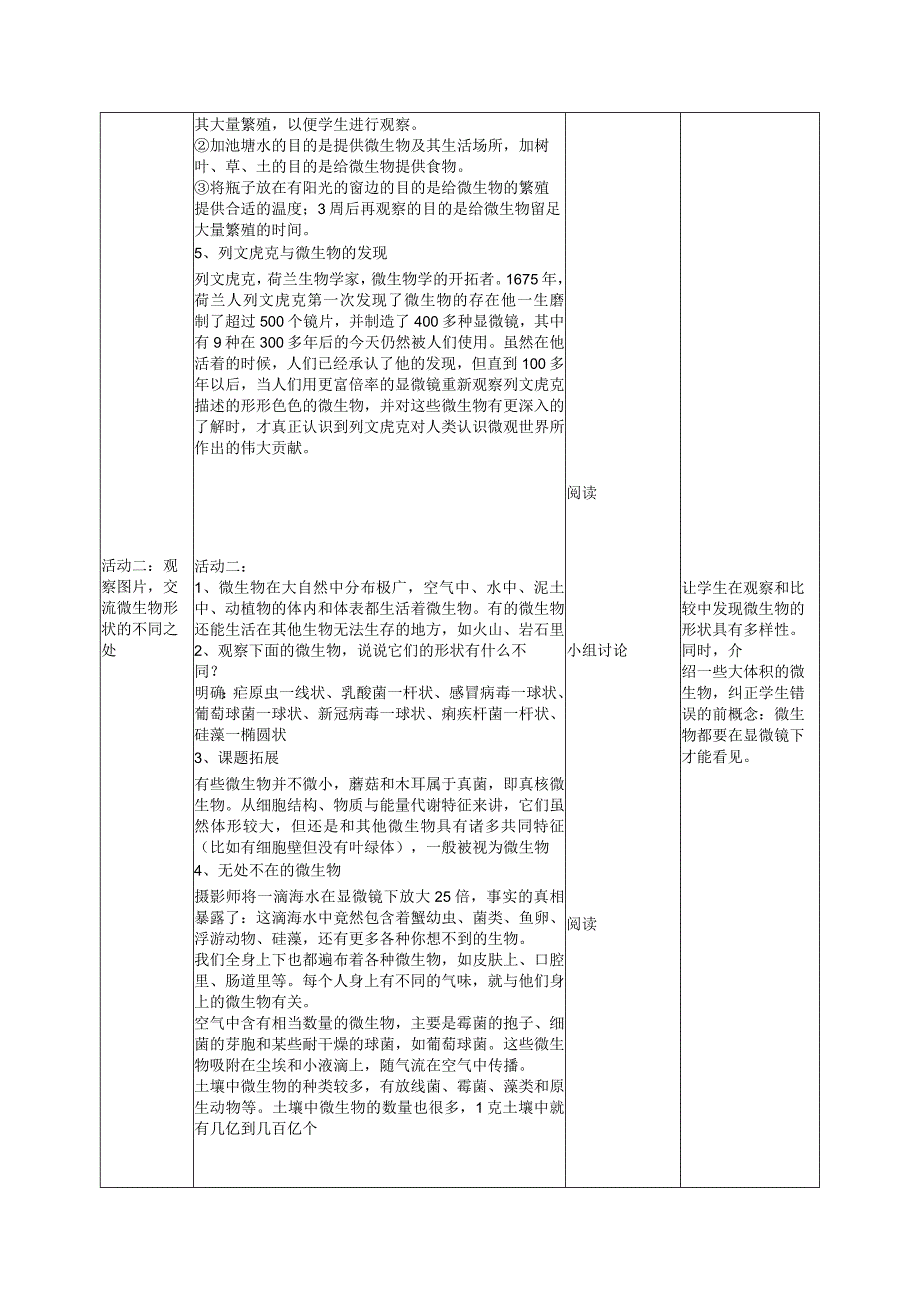 1-2微小的生命体（教案）五年级科学下册（苏教版）.docx_第2页