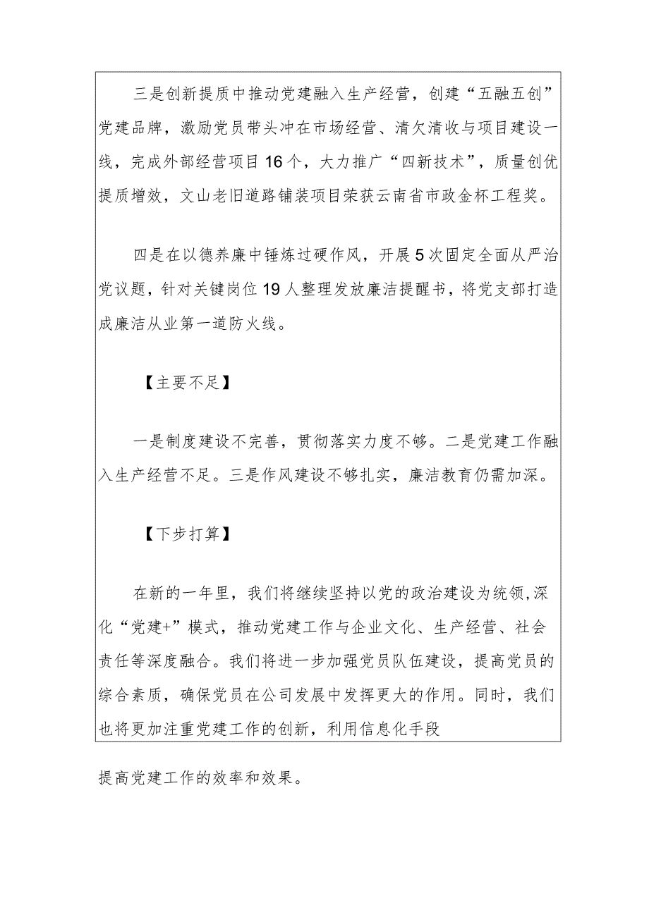 2024公司党支部书记抓党建述职报告（最新版）.docx_第2页