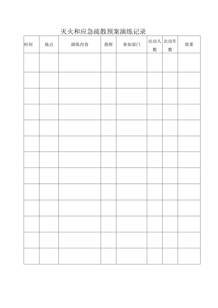 本9-灭火和应急疏散预案演练记录本1.docx_第2页