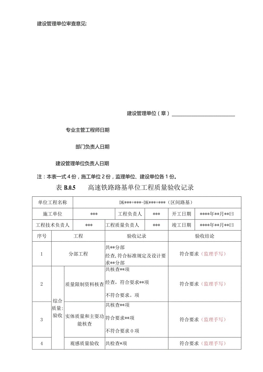 高速铁路路基单位工程报验申请表路基单位工程质量验收记录.docx_第2页