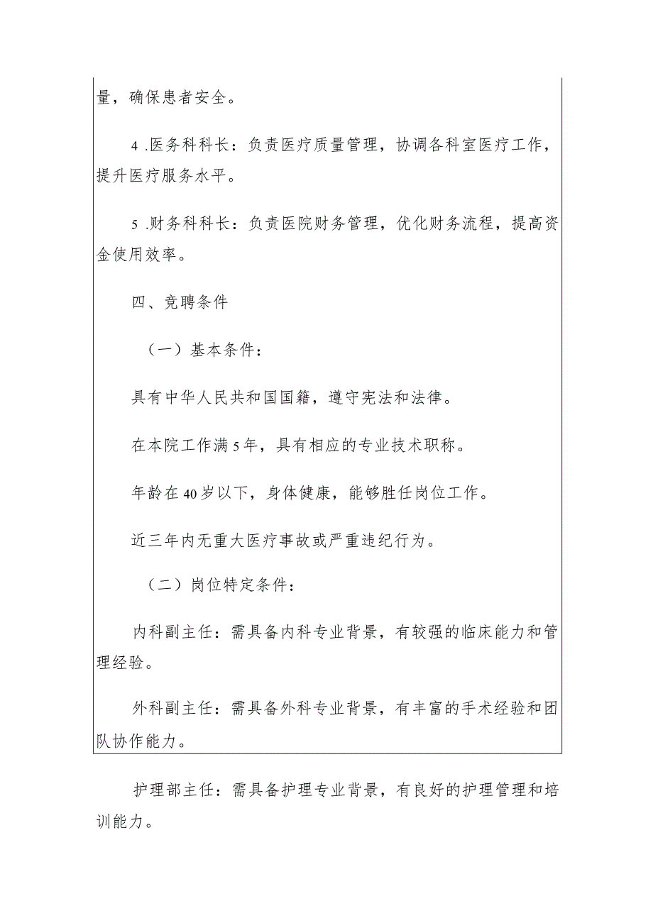 2024第二人民医院中层干部公开竞聘实施方案（详细版）.docx_第3页