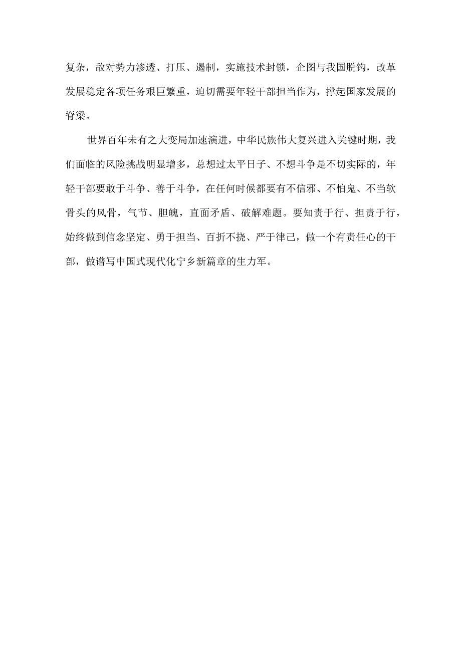 年轻干部要发扬担当和斗争精神 发言稿.docx_第2页