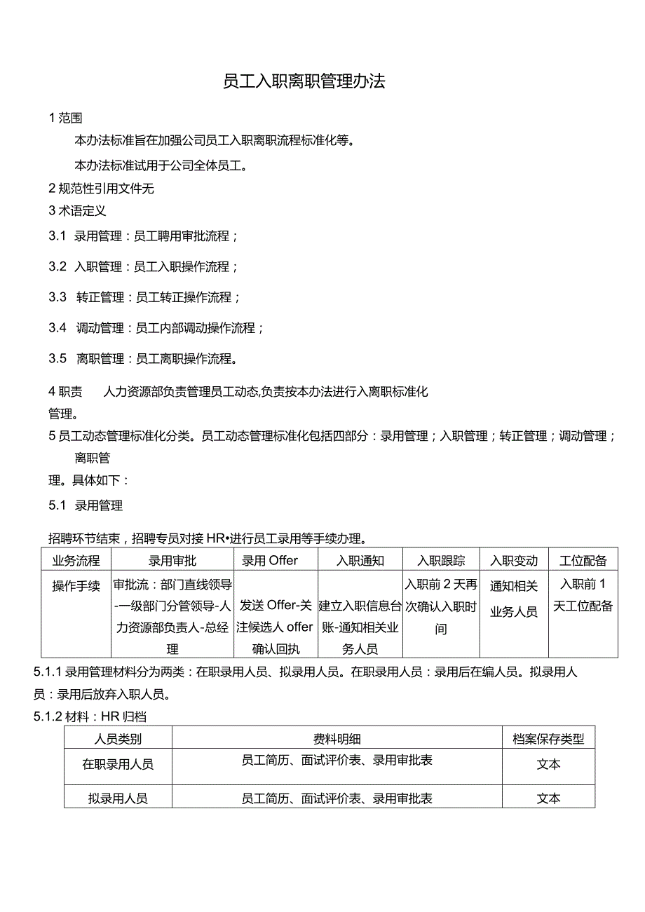 公司员工入职离职管理办法.docx_第2页