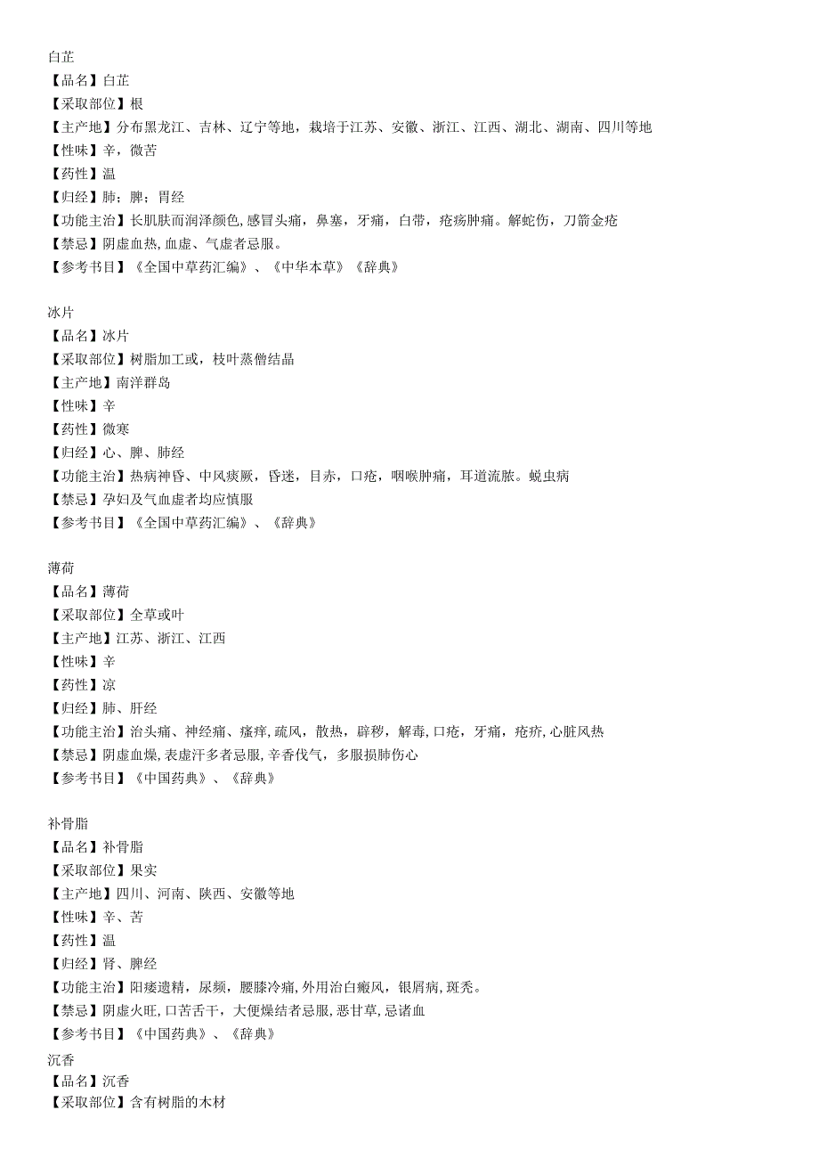 《中国药典》、《中华本草》草药大全.docx_第2页