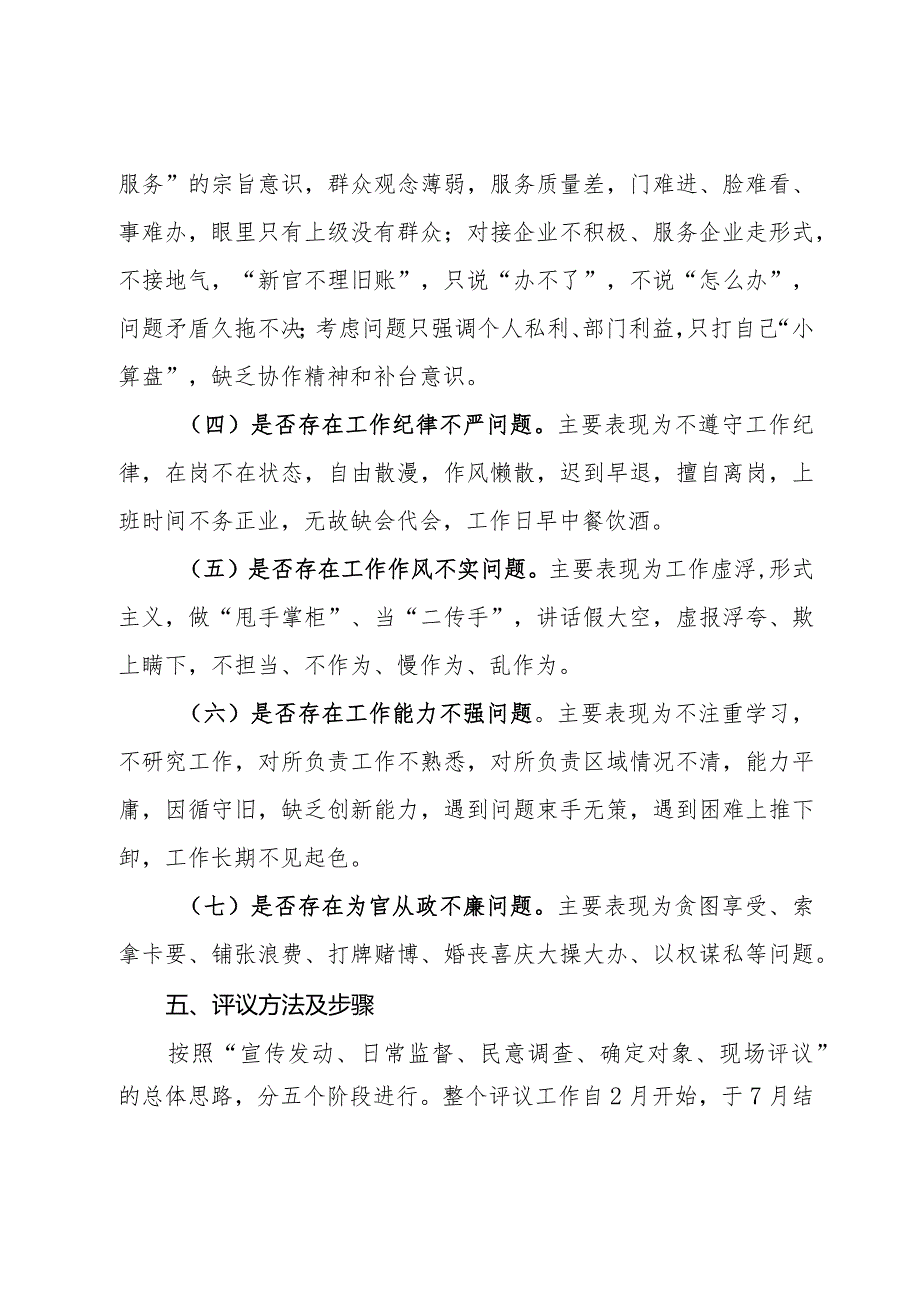 某县2024年度重要岗位干部作风监督评议活动实施方案.docx_第3页