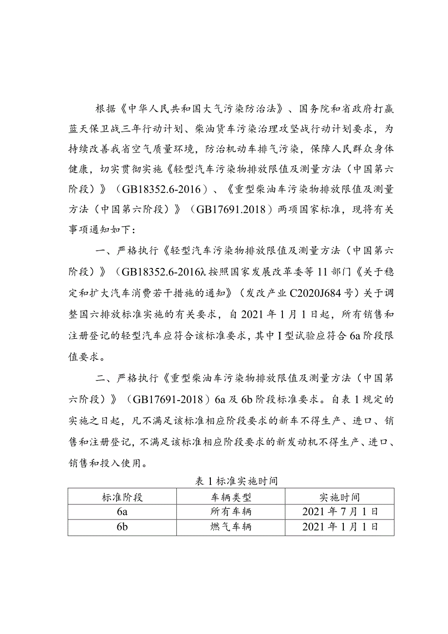 关于贯彻实施国家第六阶段机动车排放标准的通知（黔环通[2020]46号）.docx_第2页