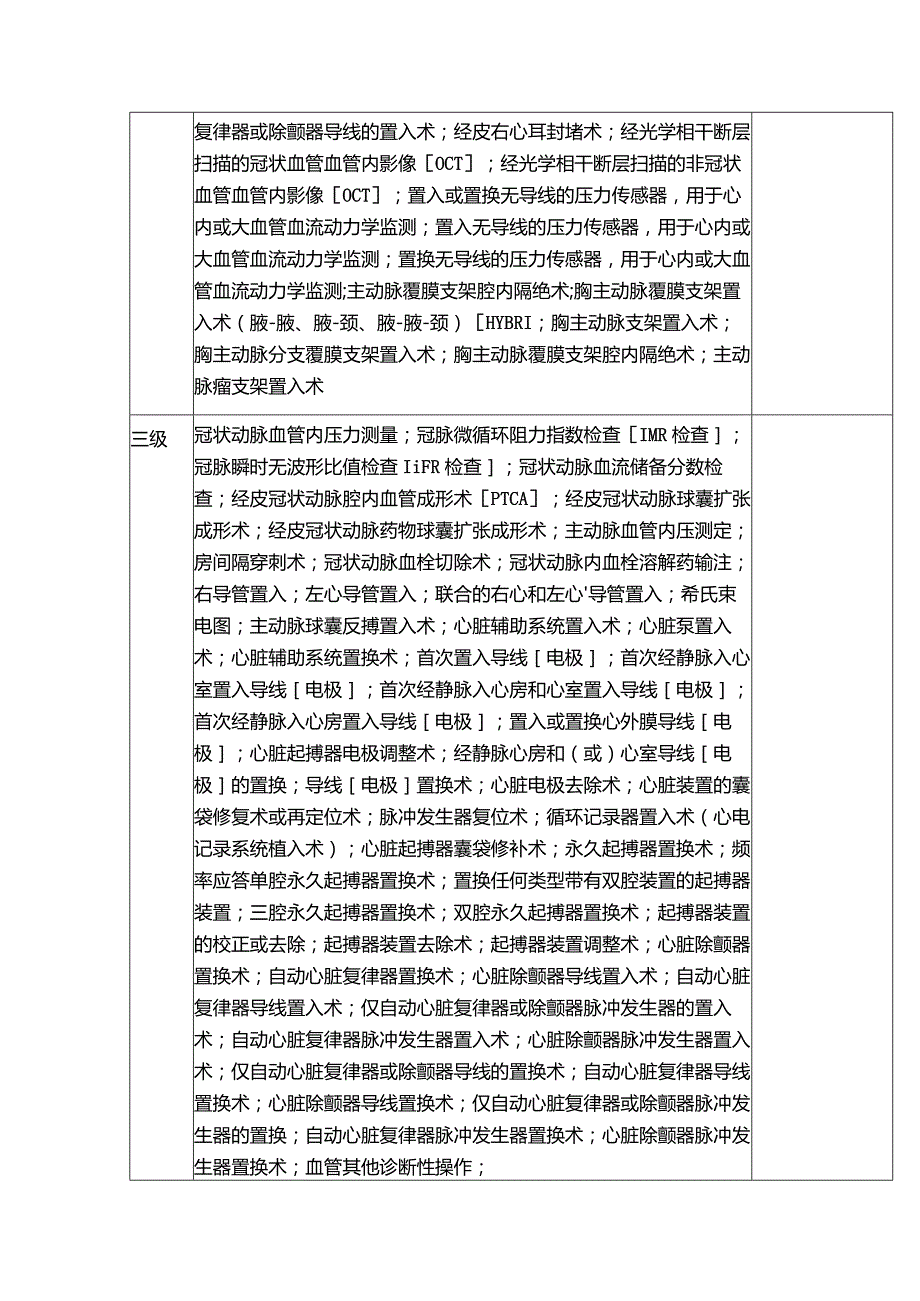 心血管内科手术诊疗项目医师授权明细清单.docx_第2页