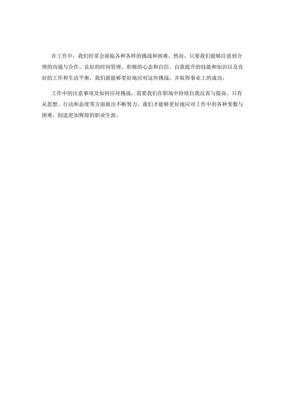 工作中的注意事项及如何应对挑战.docx_第2页