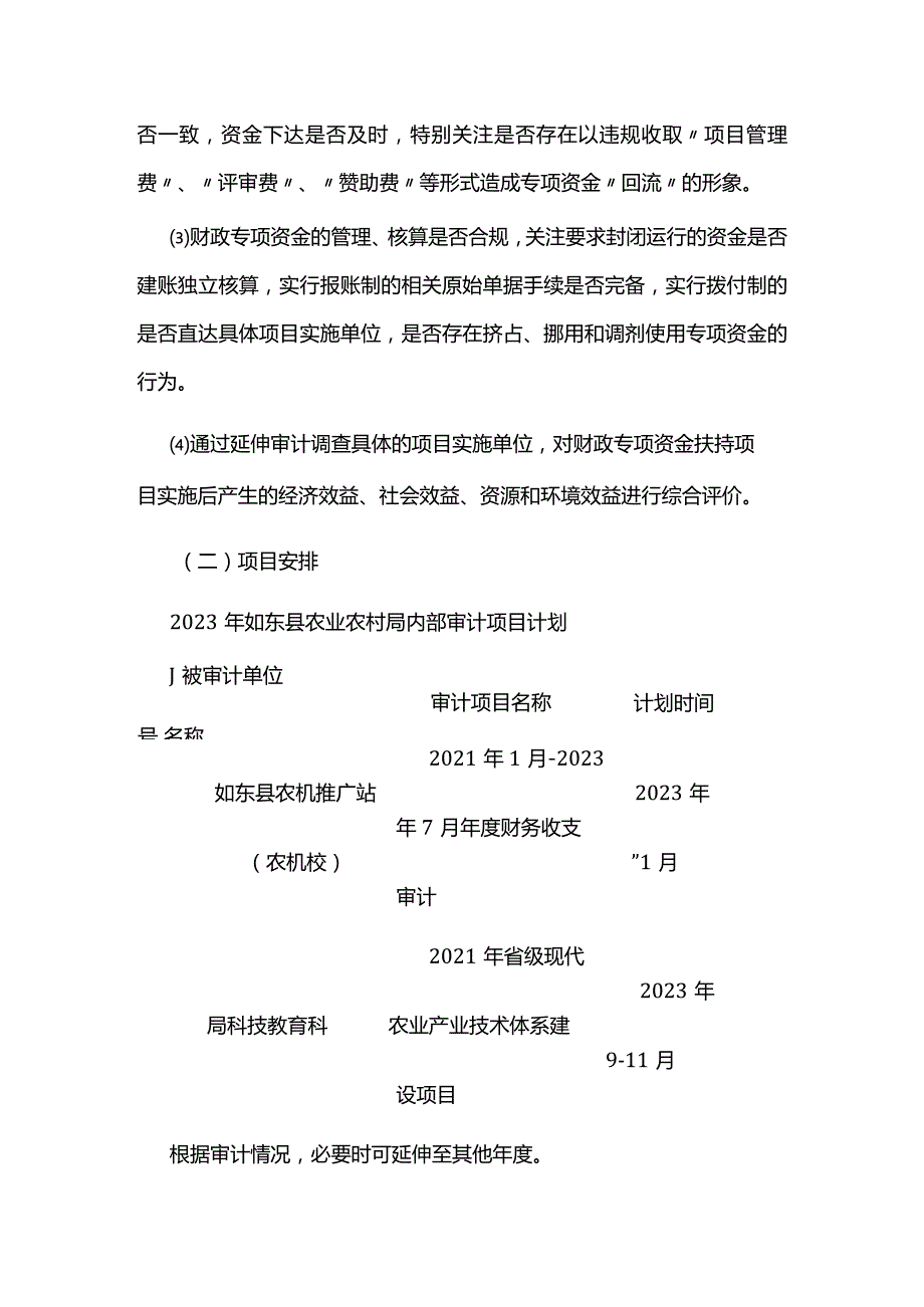 县农业农村局2023年内部审计工作计划.docx_第3页