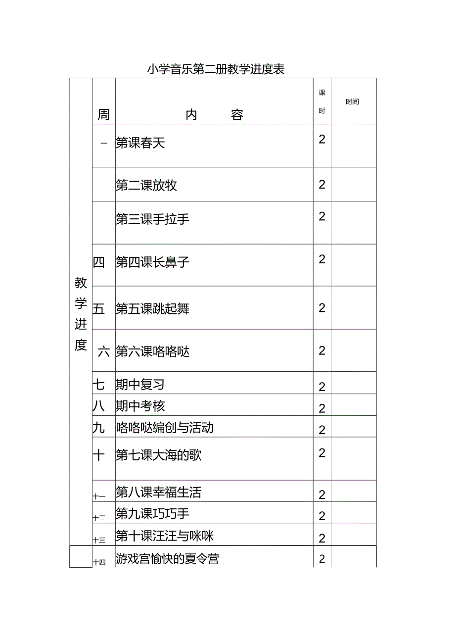 新人音版小学音乐一年级下册教案.docx_第2页