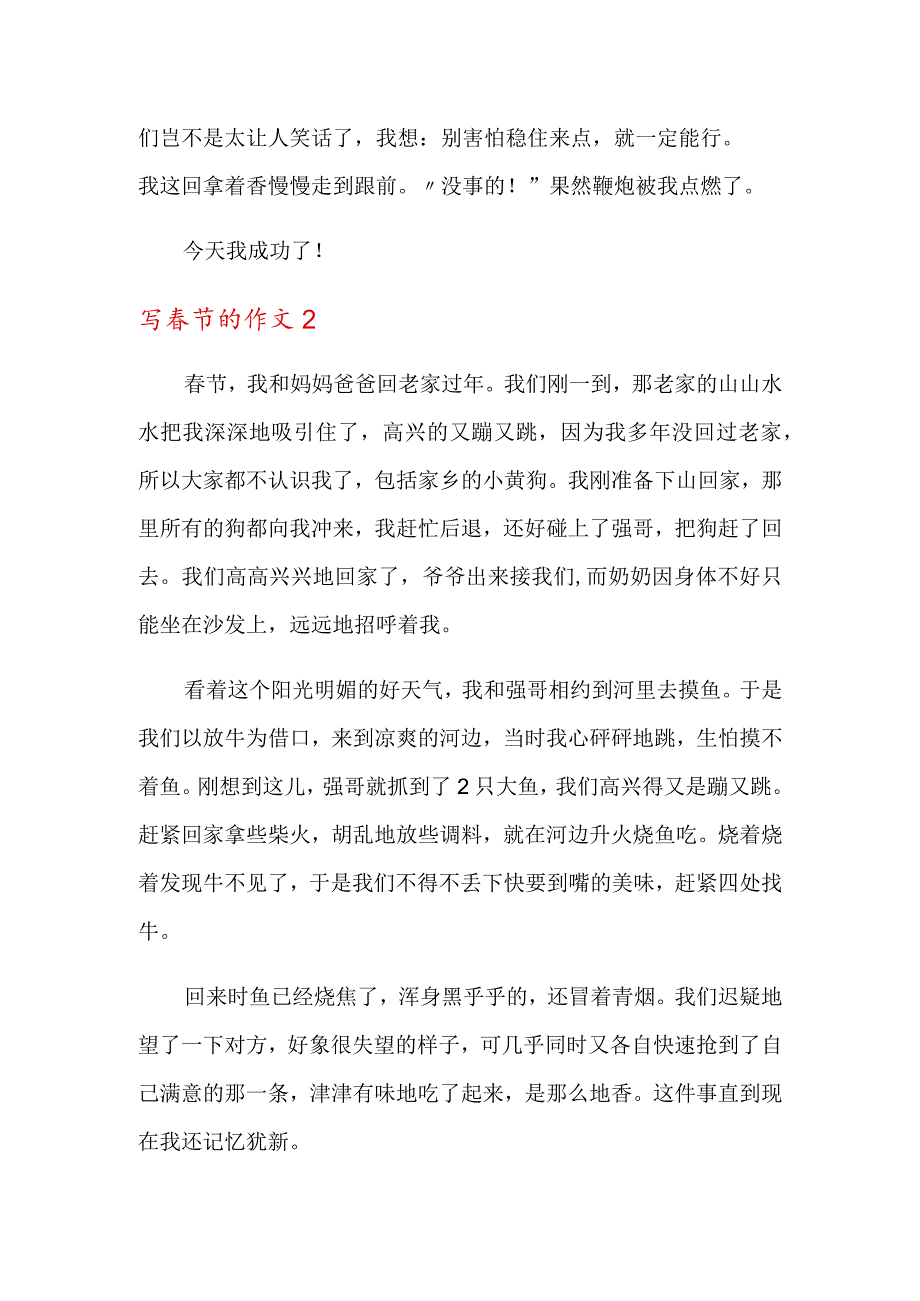 写春节的作文(4篇).docx_第2页