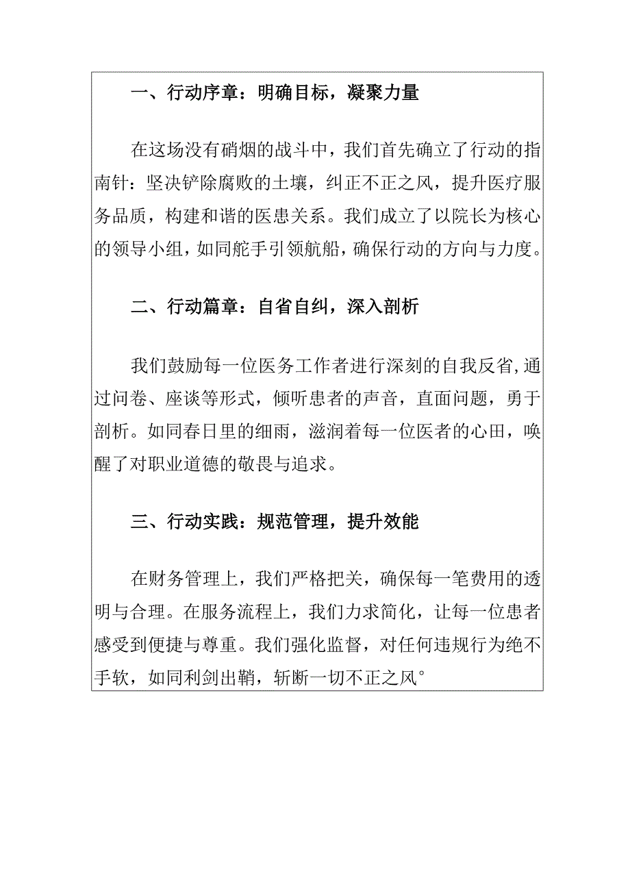 关于医院深入开展医疗领域清风行动群众身边腐败与作风问题专项整治工作总结报告（最新版）.docx_第2页