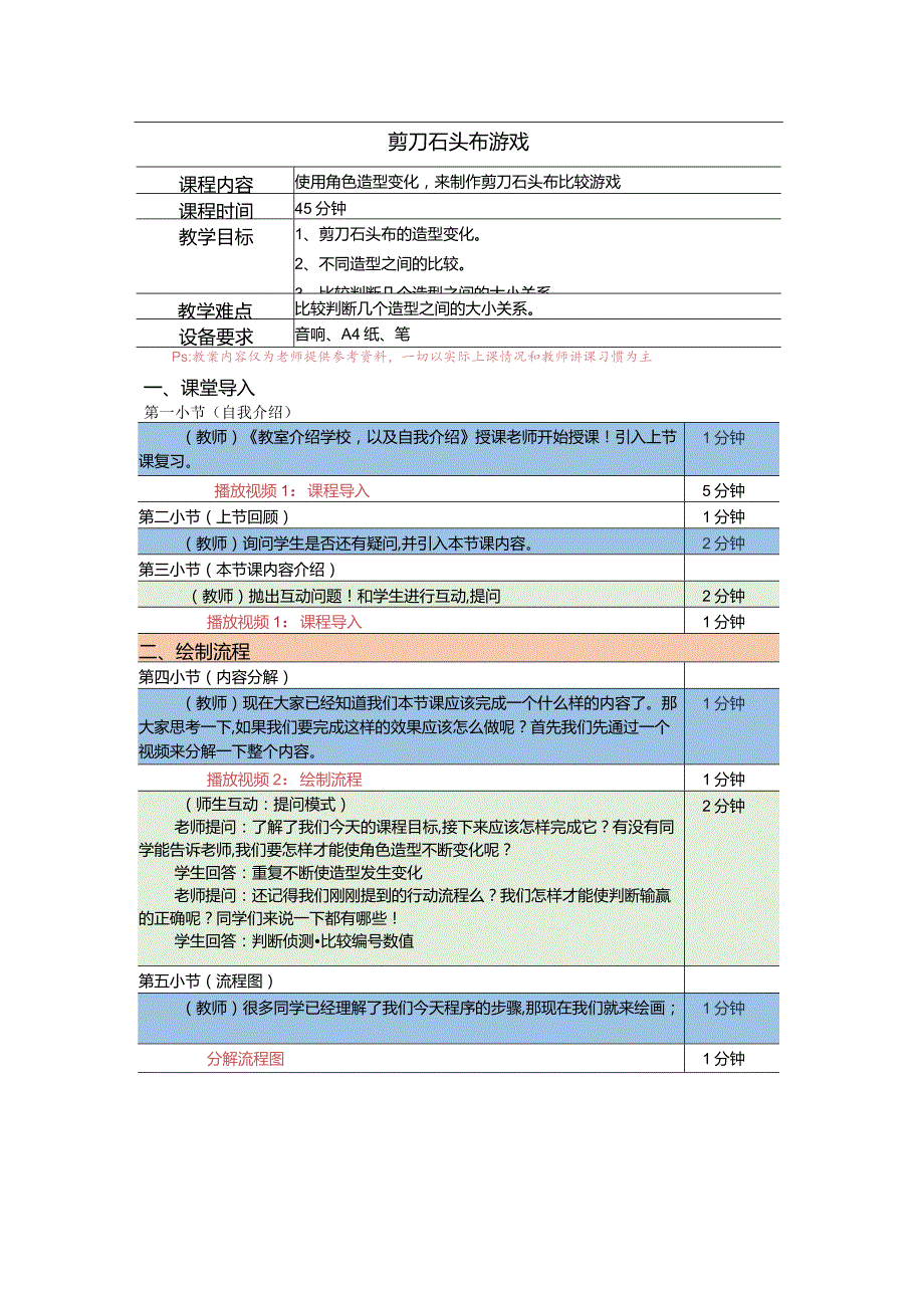 小学五年级课后服务：scratch少儿编程三阶第16课：剪刀石头布教案.docx_第1页