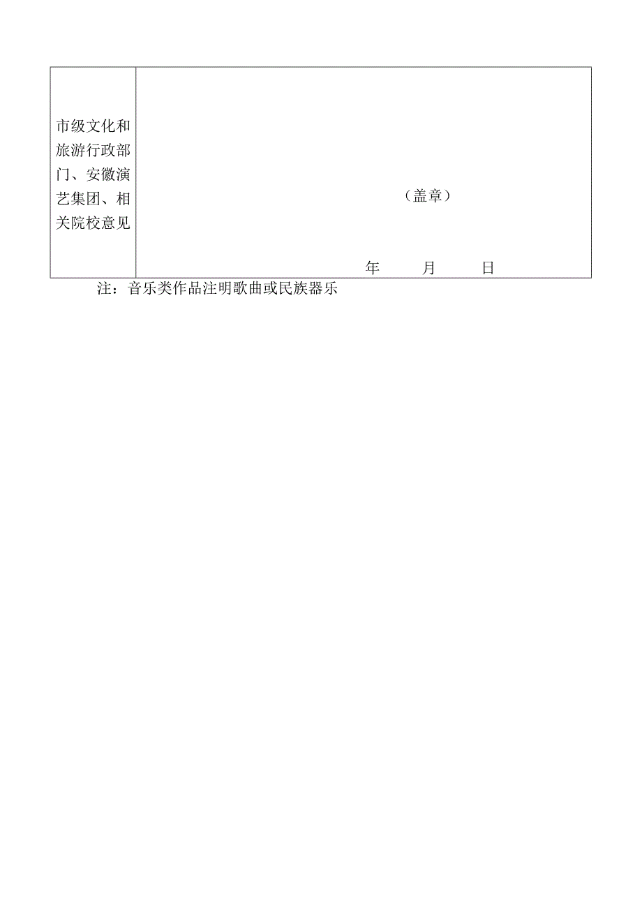 安徽省舞台艺术优秀节目创作扶持计划申报表音乐类.docx_第2页