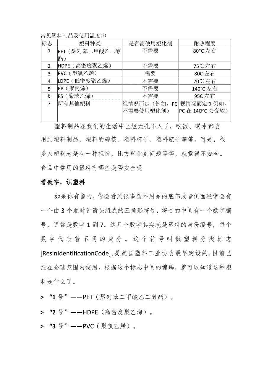 常见塑料制品与使用温度.docx_第1页