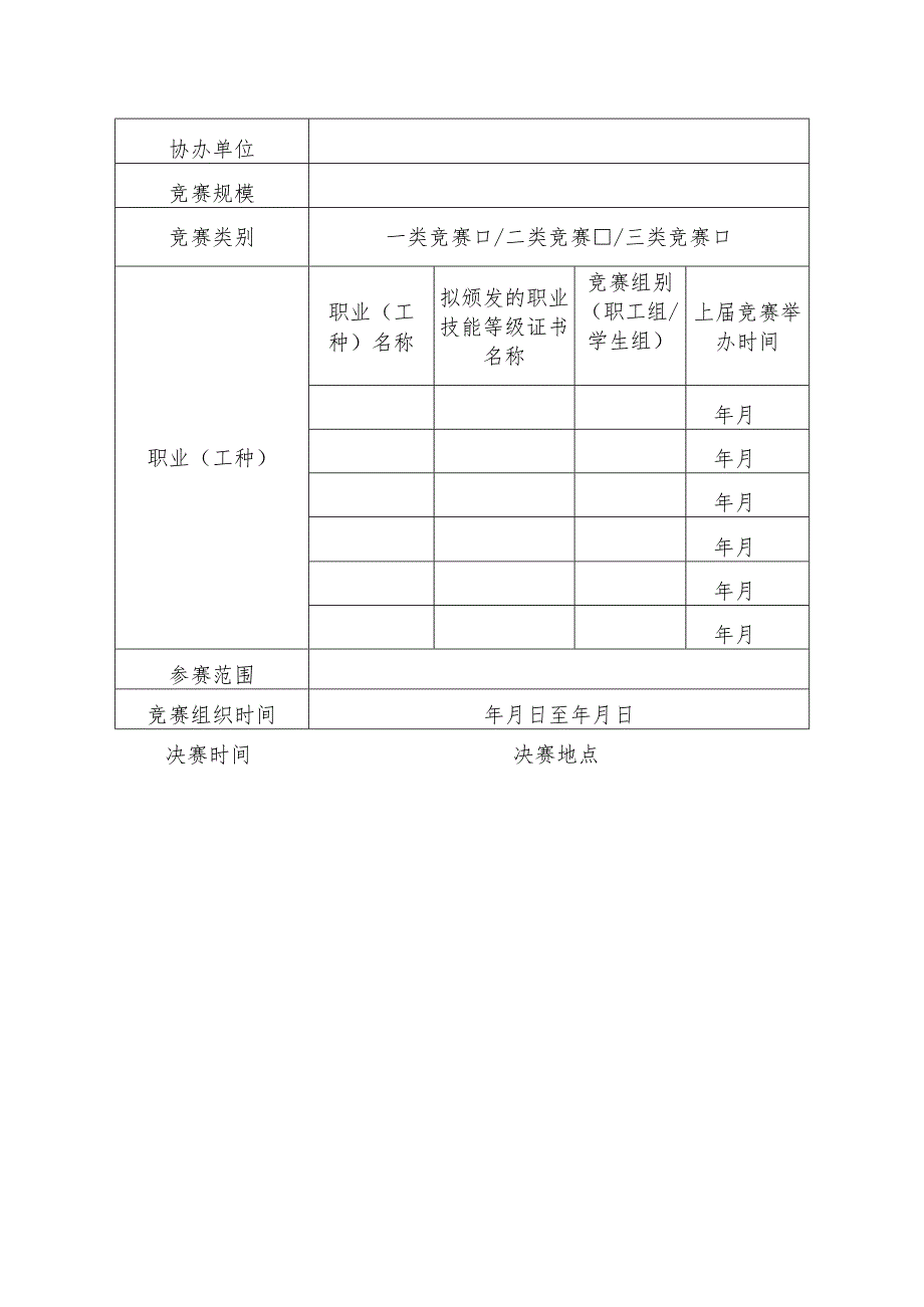 2024年江西省“振兴杯”职业技能大赛省级竞赛申报表、省级职业技能竞赛组织实施方案(参考大纲).docx_第3页