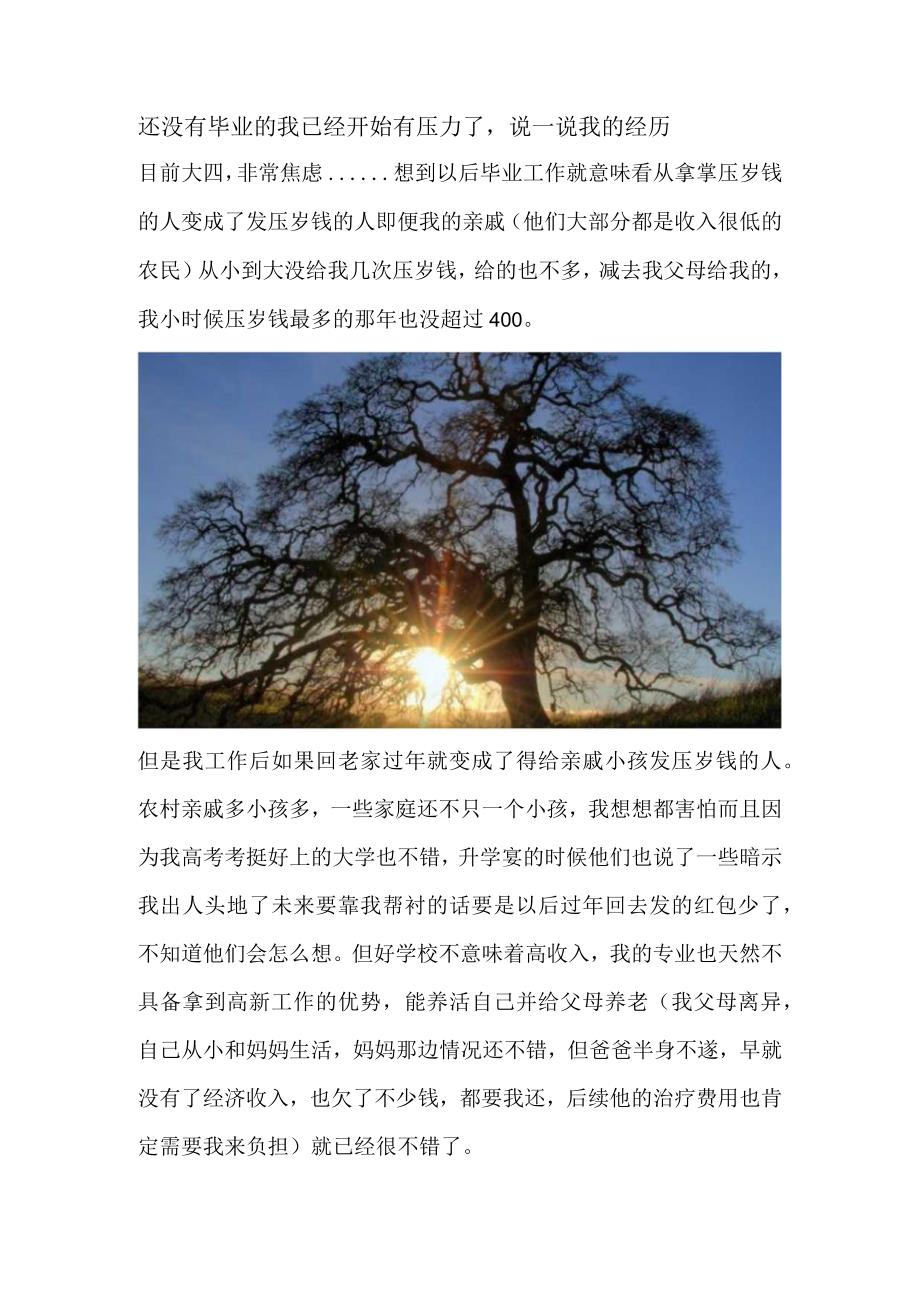 还没有毕业的我已经开始有压力了说一说我的经历.docx_第1页