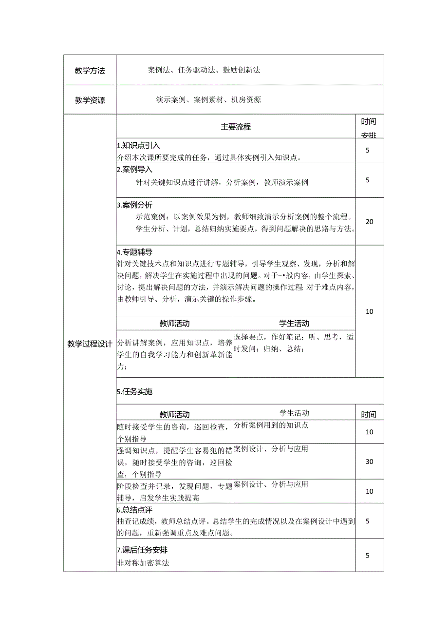 计算机网络安全技术（微课版）-教案4.1--4.4密码学概述、古典密码学、对称加密算法及其应用、非对称加密算法（4学时）.docx_第2页