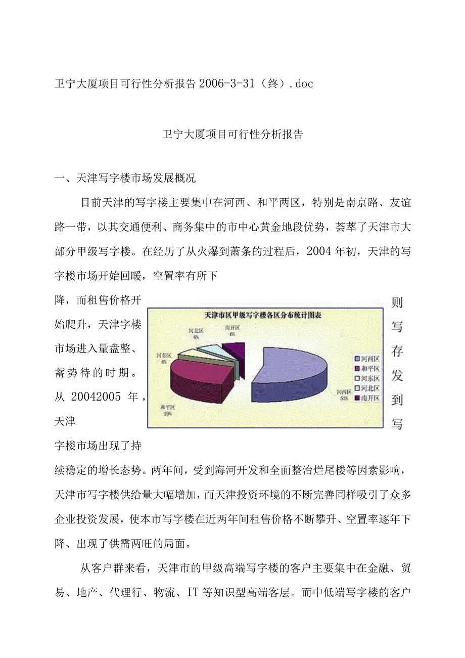 某大厦项目可行性分析报告.docx_第1页