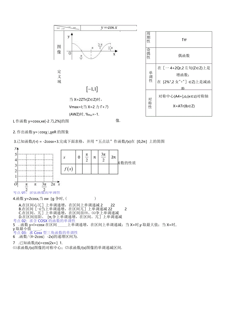 考点04：余弦函数的性质.docx_第1页