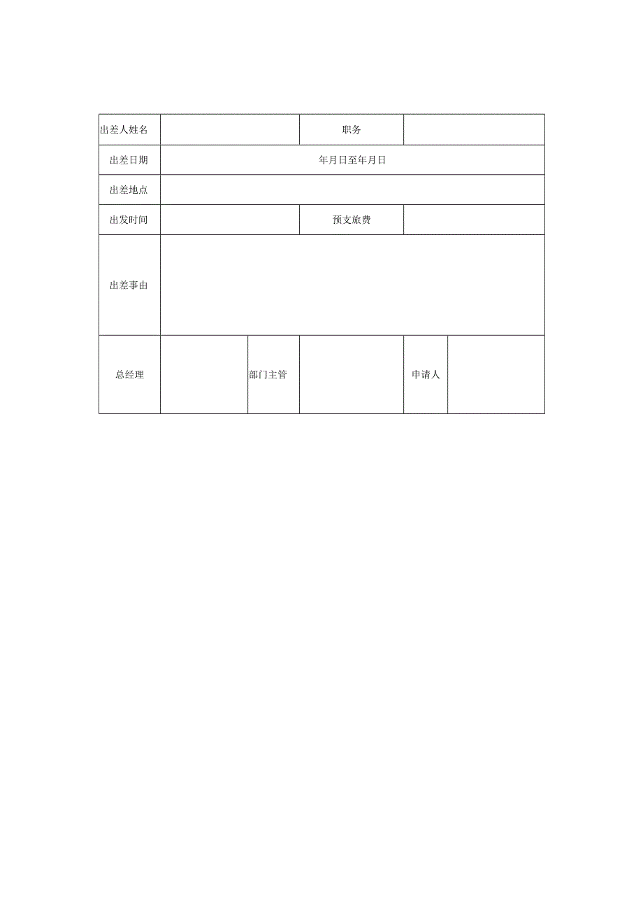 模板&表格：出差申请单&差旅报销单表格（内含5份）.docx_第2页