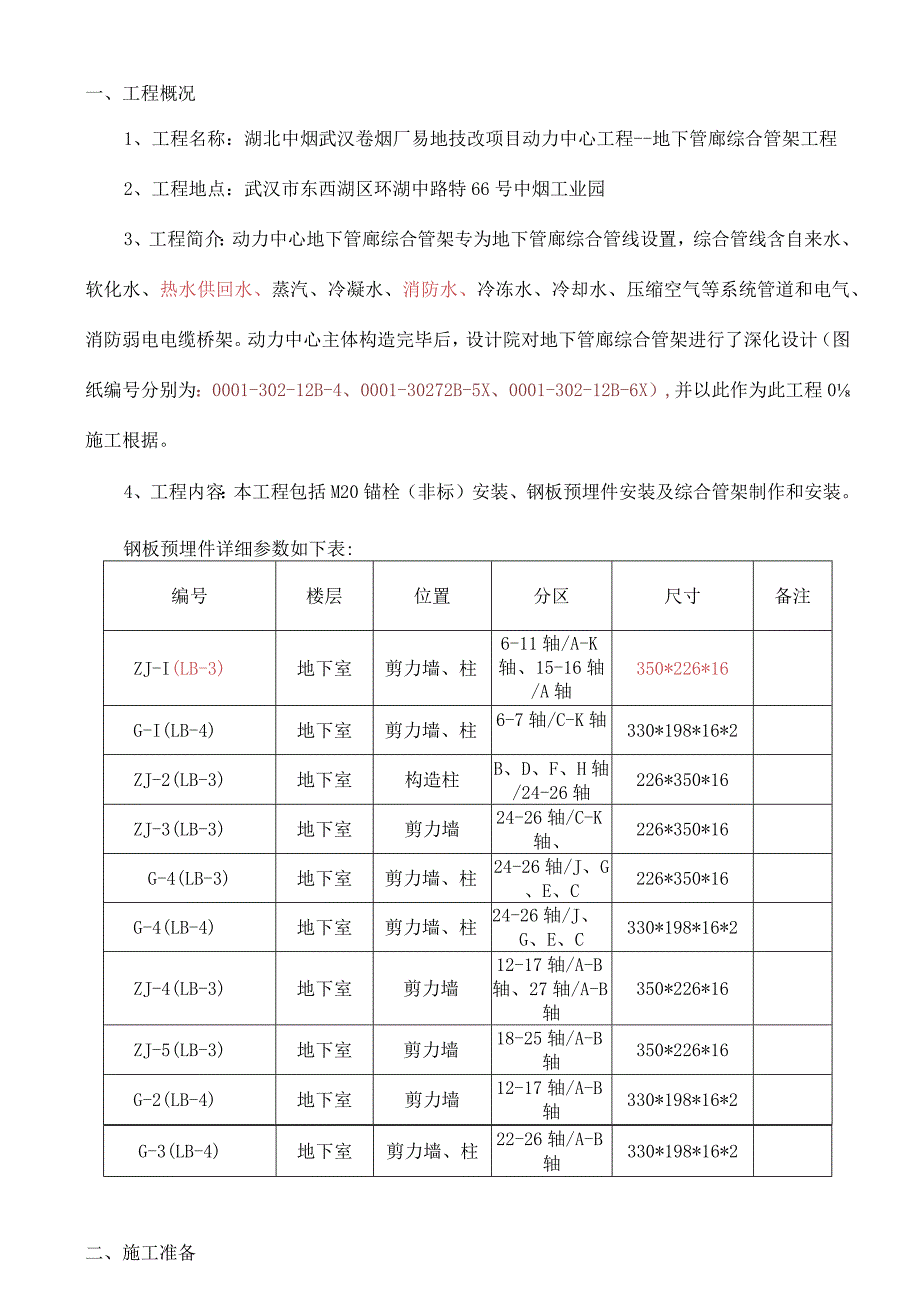 钢板预埋件锚栓综合管架施工方法.docx_第2页