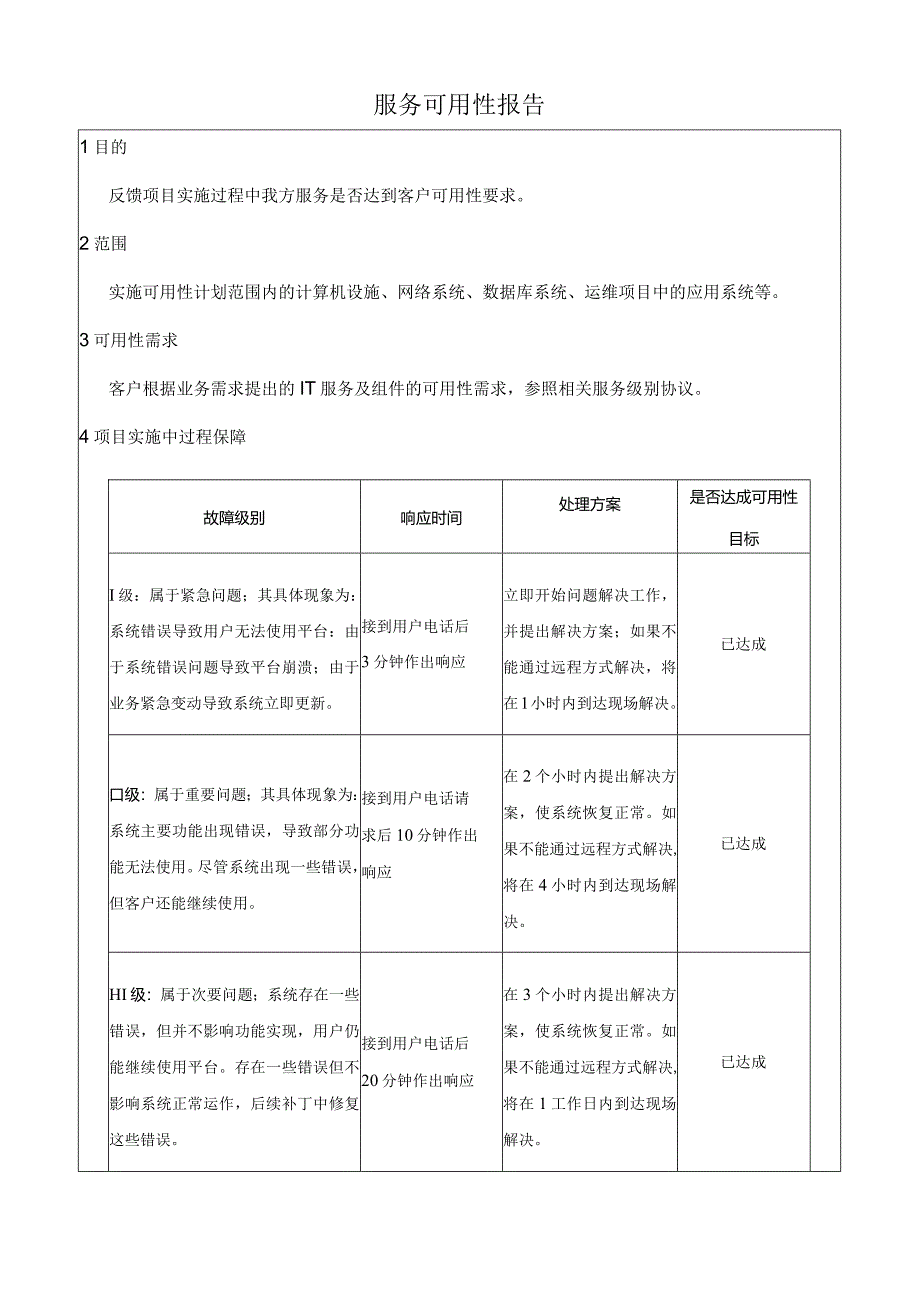 运维服务可用性报告模板.docx_第1页