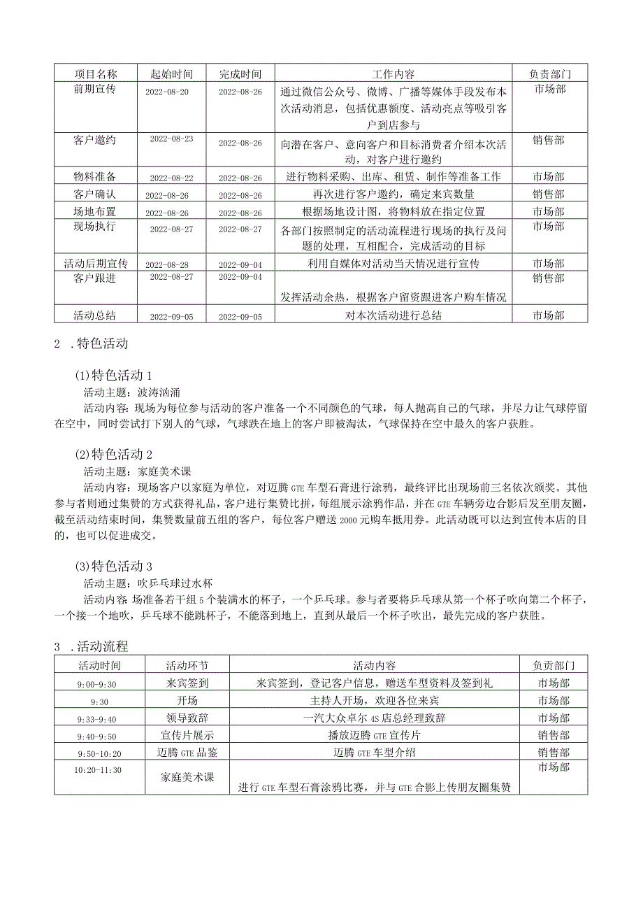 职业院校技能大赛模块四网络营销策划活动方案“暑期家庭活动日迈腾伴您全家乐”.docx_第3页