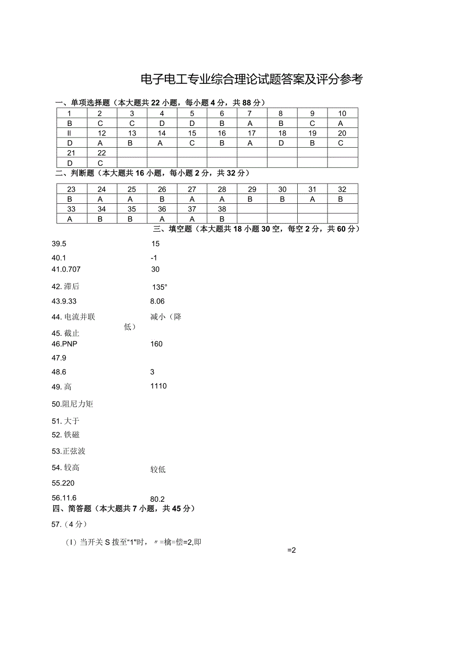 电子2018年江苏对口单招文化综合理论试卷答案.docx_第1页