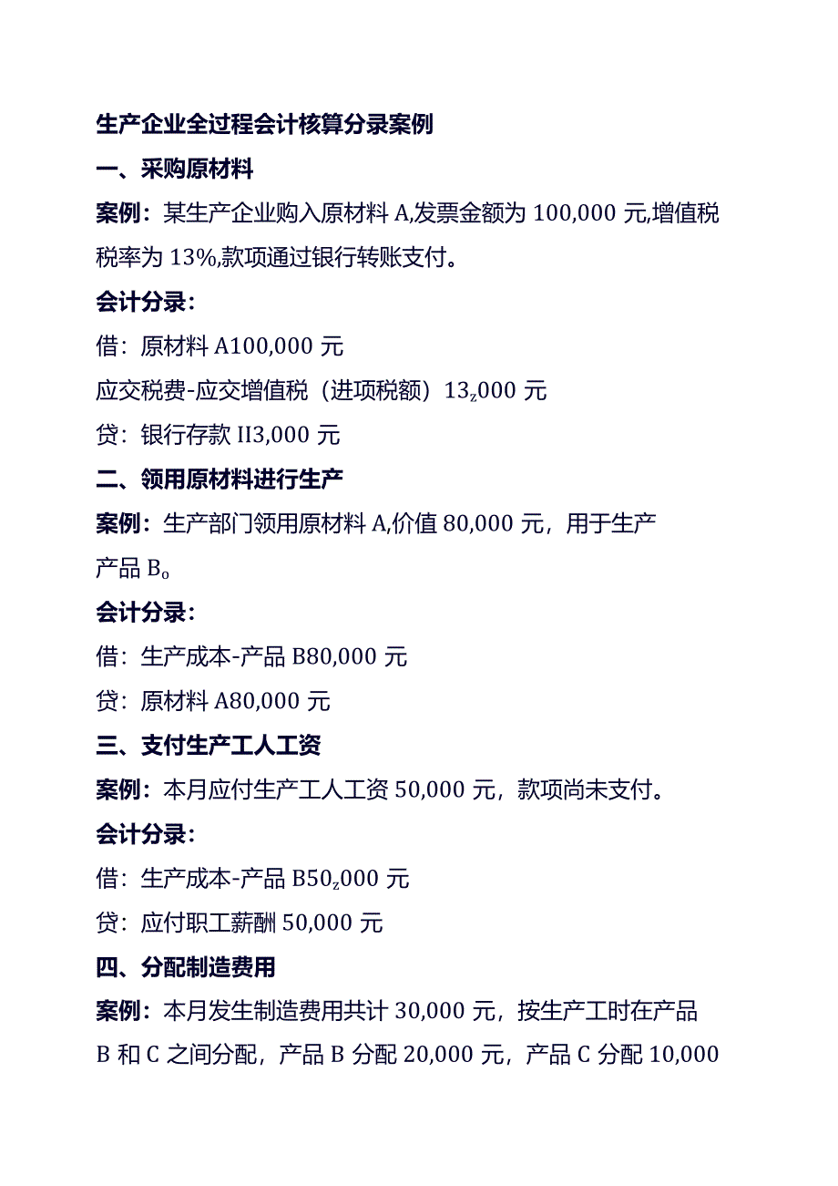 生产企业全过程会计核算账务处理分录附案例分析.docx_第3页