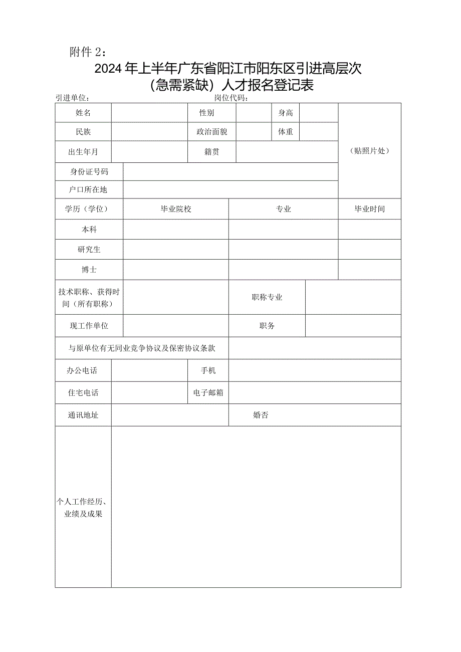 阳江市公开招聘报名登记表.docx_第1页