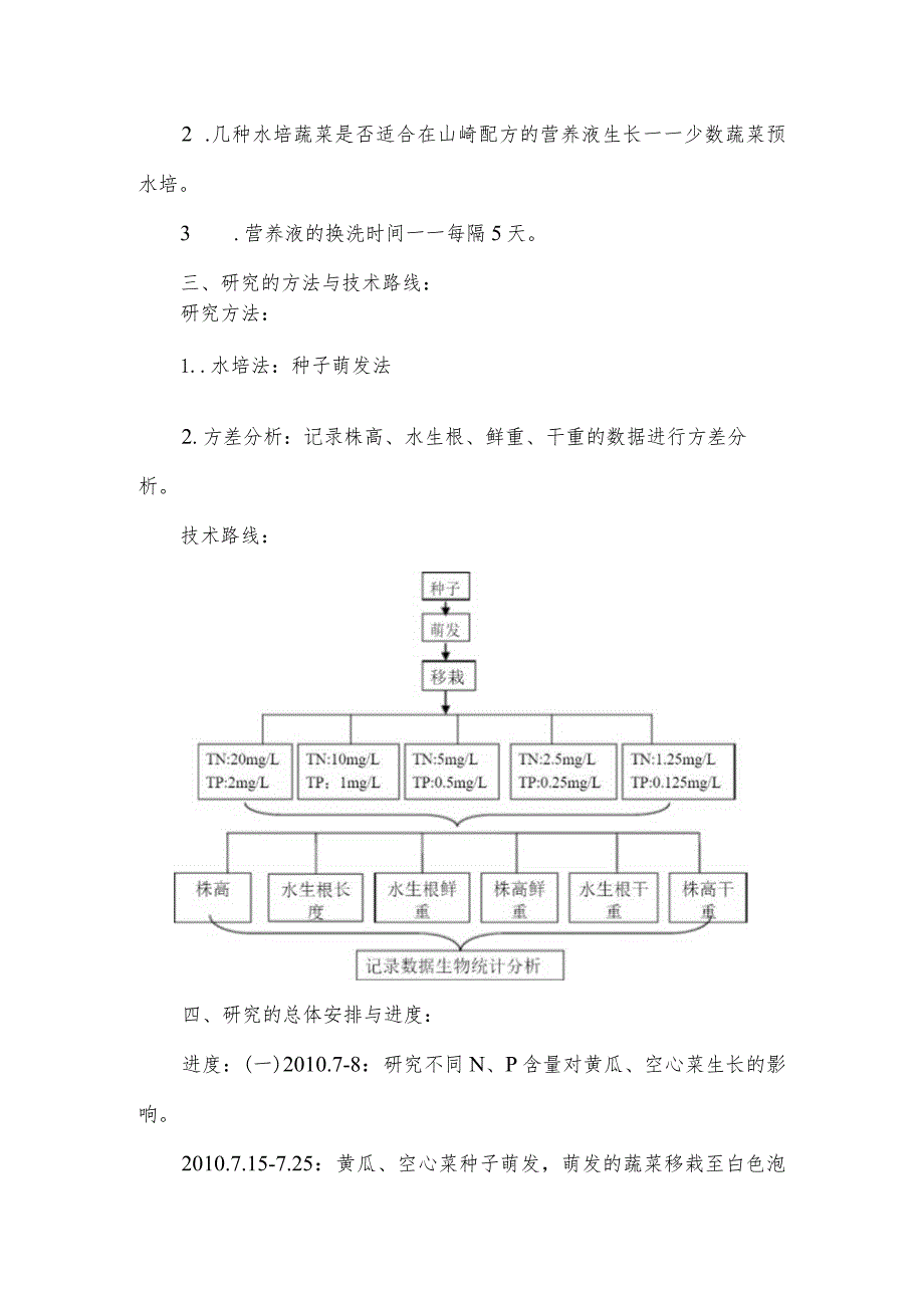 不同氮磷含量对几种水培蔬菜生长的影响【开题报告】.docx_第3页