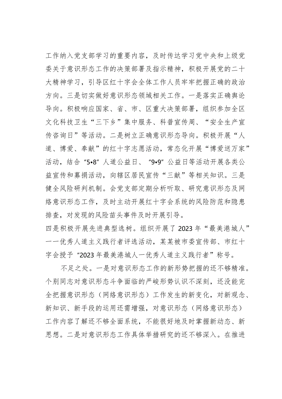 某某区红十字会党支部书记抓基层党建述职报告.docx_第3页