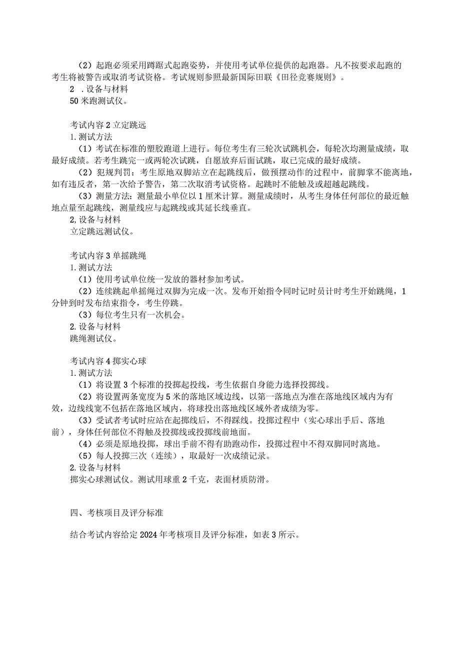 77-3运动训练类专业技能操作考试大纲.docx_第2页