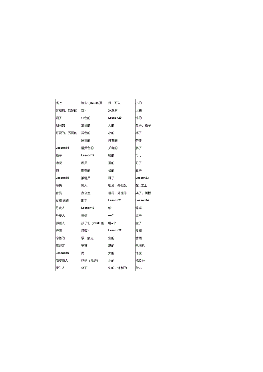 新概念第1册单词汇总打印版(中文).docx_第1页