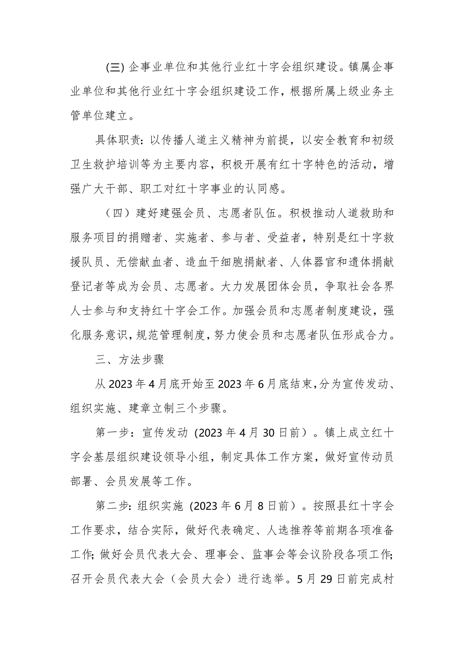 XX镇在全镇建立红十字会基层组织实施方案.docx_第3页