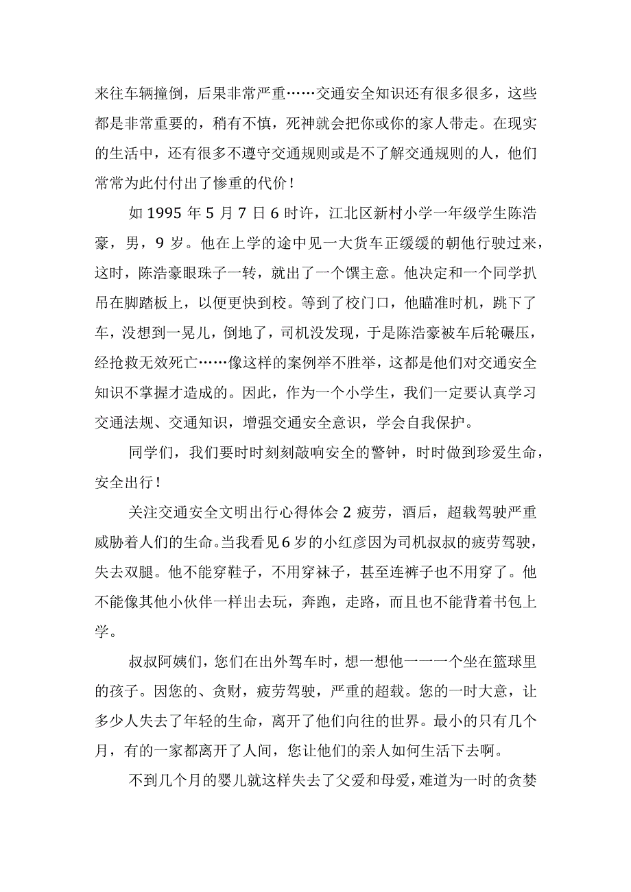 关注交通安全文明出行心得体会五篇.docx_第2页