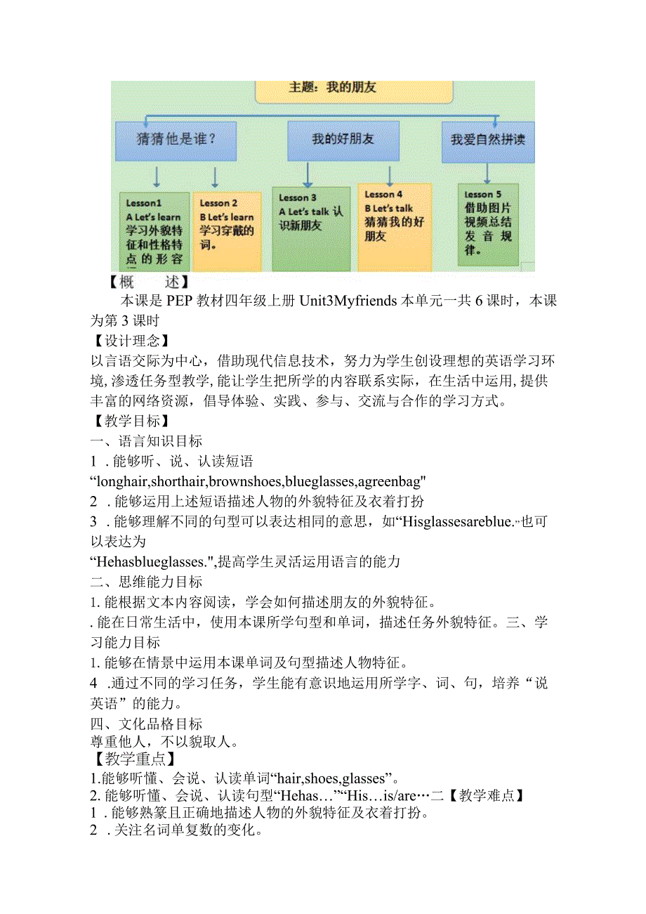 Unit3 My friends Part B Let's learn大单元教学设计 人教pep四上.docx_第2页