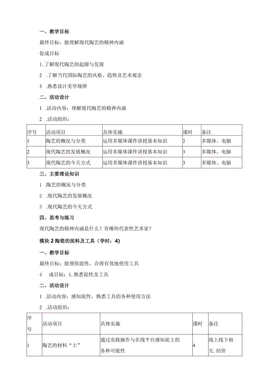 《现代陶艺》课程项目设计参考方案.docx_第2页