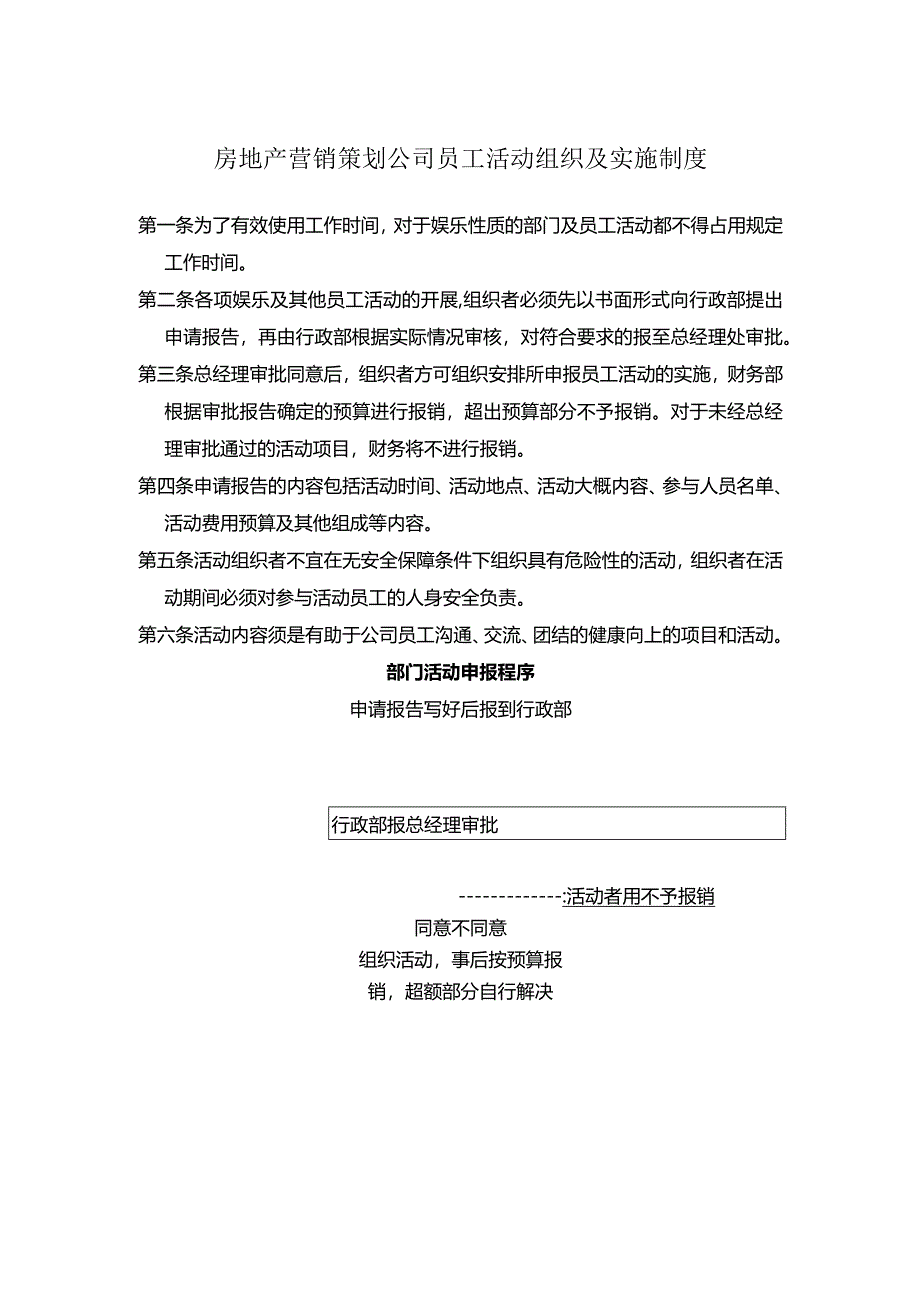 房地产营销策划公司员工活动组织及实施制度.docx_第1页