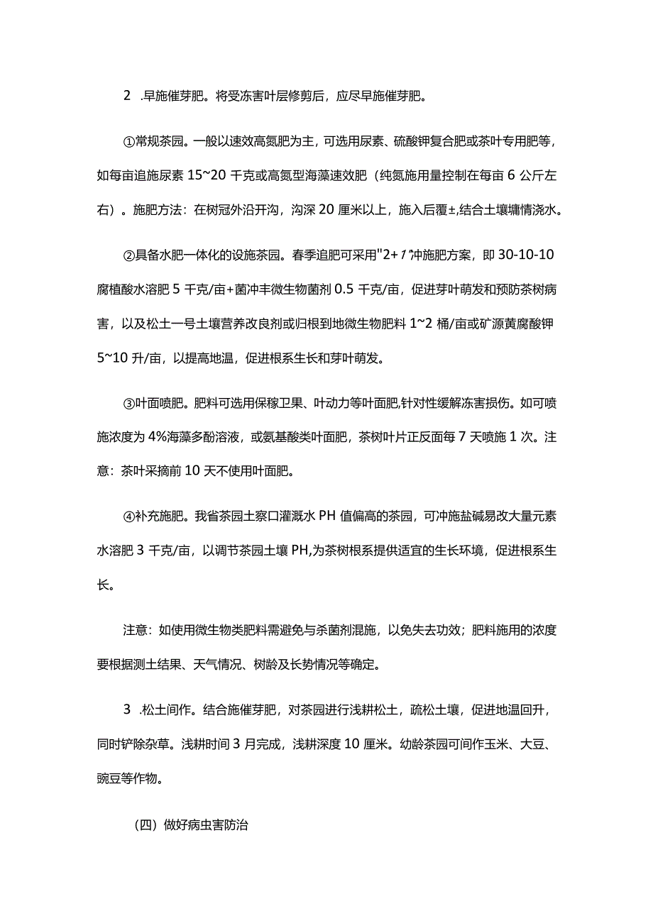 山东2024年春季茶园管理技术指导意见.docx_第2页