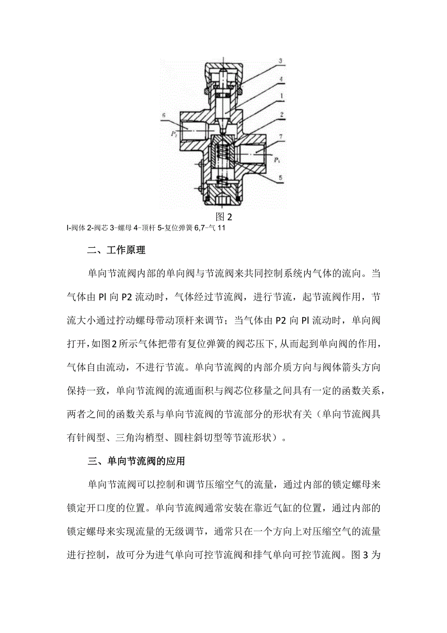 单向节流阀结构组成及工作原理.docx_第2页