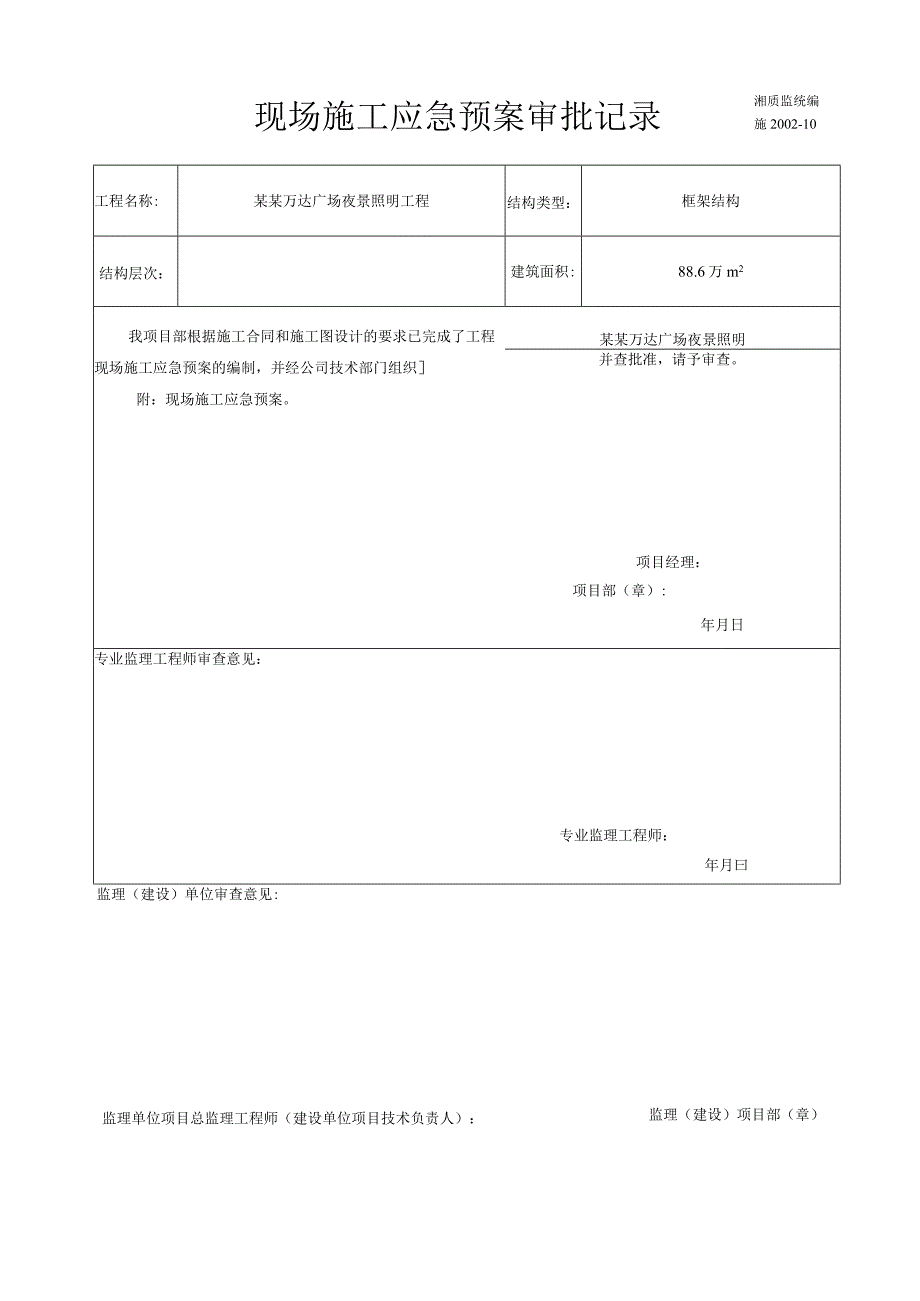 专项施工方案报审应急预案模板.docx_第1页