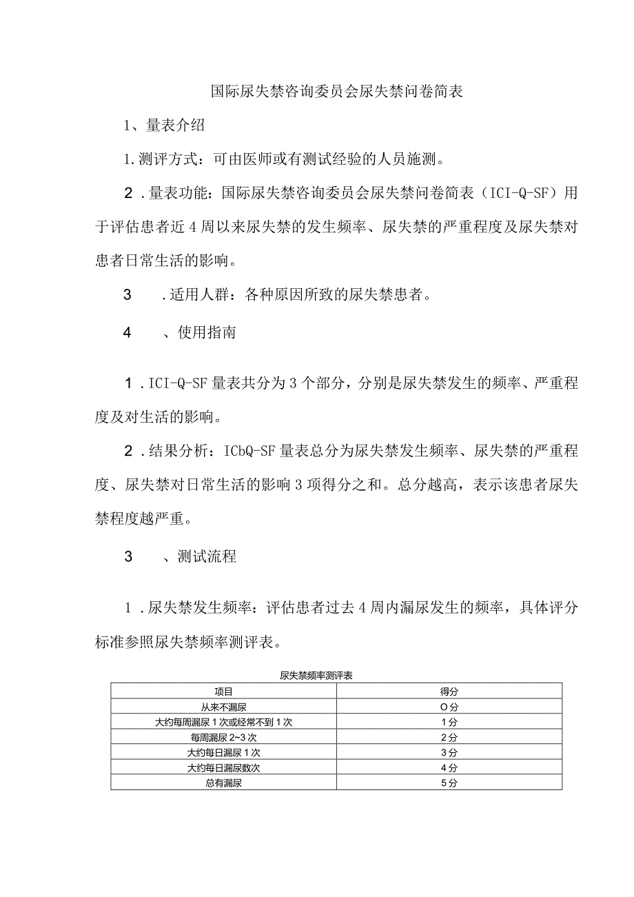 国际尿失禁咨询委员会尿失禁问卷简表.docx_第1页